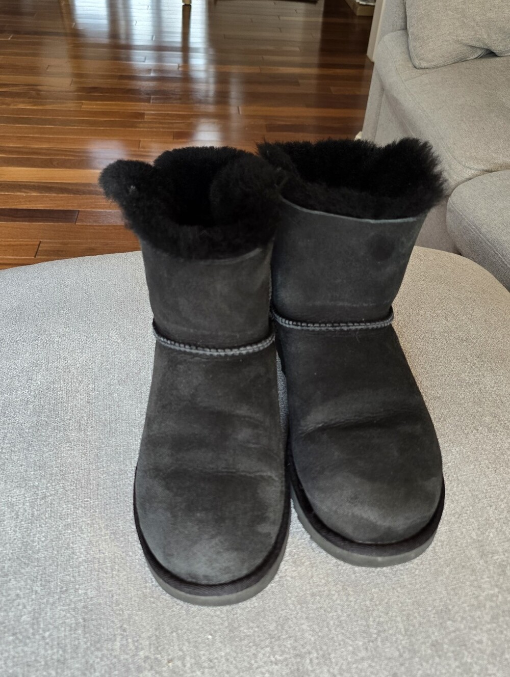 Black Shearling Lined Winter Boot - Women - Picture 3 of 14